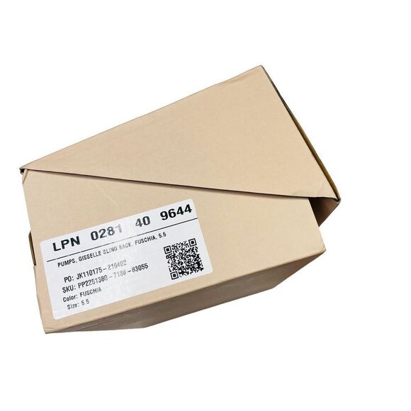 NIB JustFab Fuscia Giselle Sling Back Heels - Size 5.5 - Picture 9 of 16